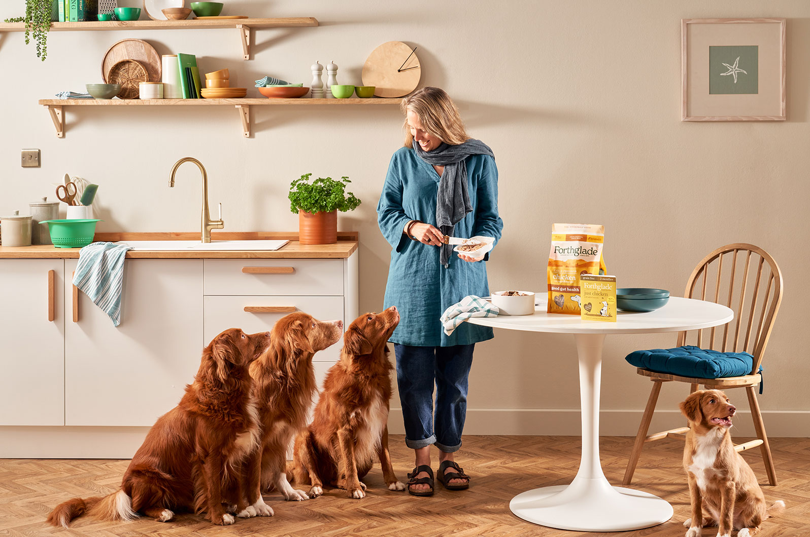 Studio set shot designed and lit to emphasize the geometric nature of the sofa design.