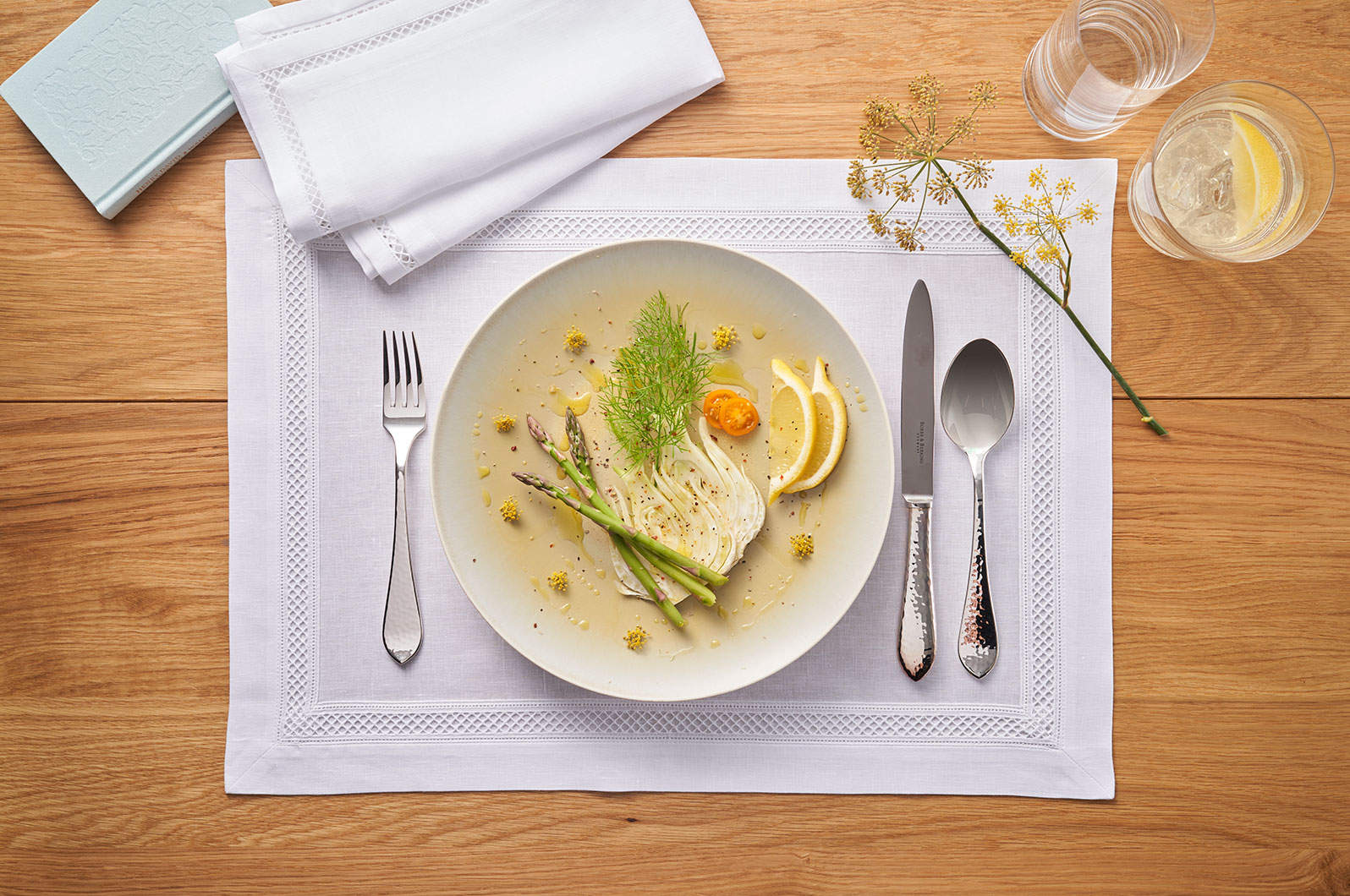 Studio detail shot to highlight the quality of the packaging lit to show texture.